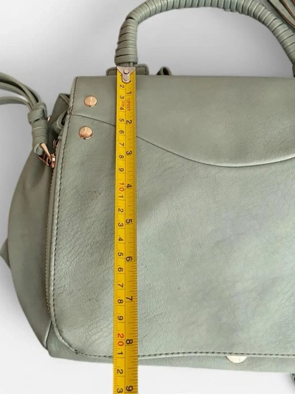 Green Faux Leather Handbag